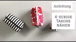 Kosmetiktasche nähen  Anleitung  Tutorial [upl. by Ativoj]