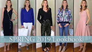 Spring Style Ideas for Women Over 50 2019 LookbookCapsule Wardrobe [upl. by Anujra]