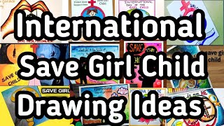 International Girl Child Day DrawingSave Girl Child Day DrawingSave Girl Child Day Poster Drawing [upl. by Mehala839]