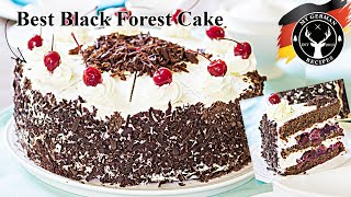 The best Black Forest Cake  How to Bake Authentic Schwarzwälder Kirschtorte [upl. by Greenwell]