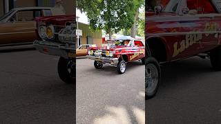 LAFFIN GAS 64 Merc Comet GASSER  Ford Galaxie 500 BLOWN custom paint [upl. by Ydoc688]