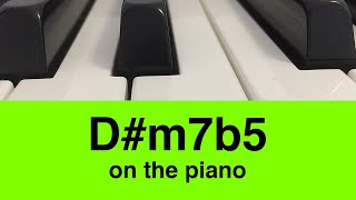 Dm7b5 or D half diminished chord Minor How To Play It On Piano [upl. by Quentin]