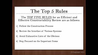 The Keys to an Effective Constructability Review [upl. by Nylirrehs]