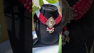 DIY heavy Kundan necklace 🤩youtubeshorts jewelerymakingathome [upl. by Munsey]