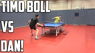 Timo Boll vs TableTennisDailys Dan [upl. by Collayer]