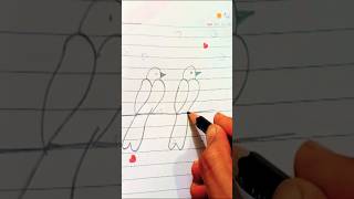 art drawing birds art painting [upl. by Reifnnej]