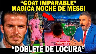 🟢MESSI IMPARABLE quotDoblete INFERNALquot PRENSA Se RINDE a sus PIES GOAT DESPEDAZO al NEW ENGLAND [upl. by Ailito871]