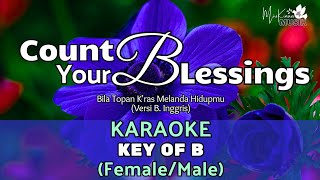 Count Your Blessings  Karaoke  Female Key  Christian karaoke songs with lyrics [upl. by Alhak]