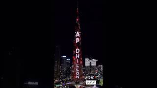 AP Dhillon on Burj khalifa live in dubai on 28Feb apdhillon excuses brownmunde withyou punjab [upl. by Learsiy]