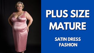 Hot mature 60 women satin dress [upl. by Maisel]