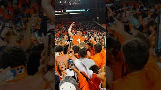 Illini Football  Luke Altmyer Getting Carried By Students after Kansas Upset Win [upl. by Rendrag]