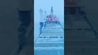 Icebreaker in action towing a ship in Arctic ships arctic sea [upl. by Aurelio87]