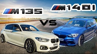 BMW M135I VS BMW M140 WHICH ONES FASTER OVER A 14 MILE RACE [upl. by Yrrej]