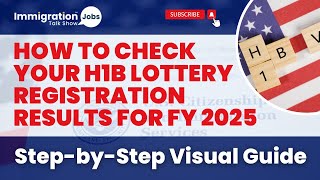 How to Check your H1B Lottery Registration Results for FY 2025 h1blottery2025 [upl. by Tarrant]