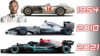 Mercedes AMG F1  EVOLUTION 19542021 [upl. by Lletnuahs370]