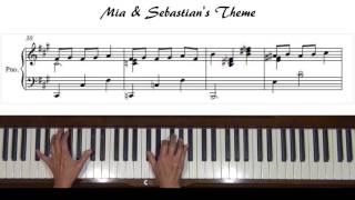 Mia amp Sebastians Theme La La Land Piano Tutorial [upl. by Clardy]