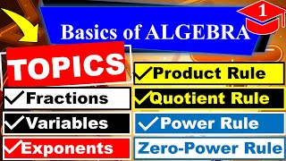 Algebra Basics Video 1 Basics of Algebra [upl. by Hsirahc]