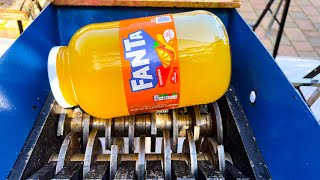 Breaking Fanta Bottles with Shredding Machine  ASMR [upl. by Notwen]