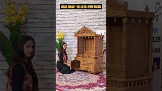 Wooden Home Temple Design reels ytshortsfeed temple explore [upl. by Ahsatan]