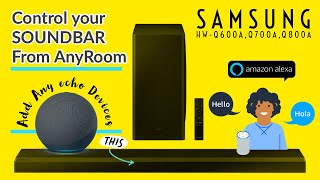 Control your Samsung Soundbar With Voice 🗣  Samsung QSeries Soundbar Q800AQ700AQ600A [upl. by Aigneis]