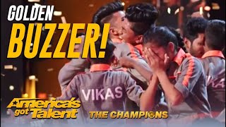 V Unbeatable The Indian Dance Crew BACK For a Second Chance Get Golden Buzzer AGT Champions [upl. by Zucker]