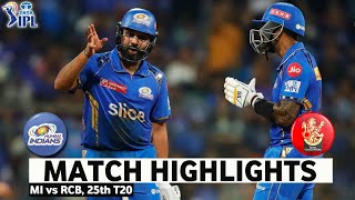 MI vs RCB 25th Match IPL 2024 Highlights  IPL Highlights 2024  RCB vs MI highlights today [upl. by Lemire]