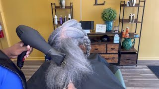 Long gray hair care How to keep volume in your hair [upl. by Parnas903]