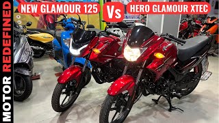 2023 Hero Glamour 125 New Model Vs Hero Glamour Xtec Model Comparison  Motor Redefined [upl. by Shimberg890]