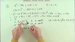 2007 SQA Advanced Higher Maths no3 Complex roots of a polynmial [upl. by Reider]