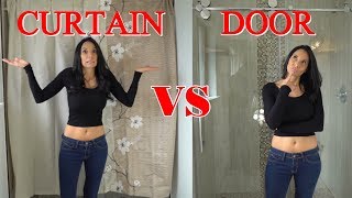 3 Reasons to Buy a Shower Door VS a Curtain [upl. by Eatnuahs]