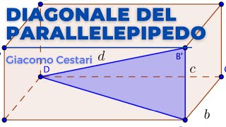 06 diagonale del parallelepipedo e diagonale del cubo [upl. by Sevart]