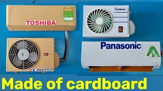 I turned cardboard into 2 beautiful air conditioners  According to toshiba panasonic model [upl. by Nica408]