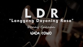 LDR quotLanggeng Dayaning Rasaquot  DENNY CAKNAN  KARAOKE GITAR AKUSTIK NADA COWO  MALE [upl. by Onivag]