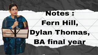 Notes Fern Hill Dylan Thomas BA final year [upl. by Gianina]