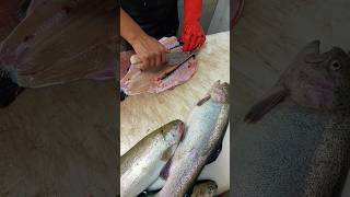 The unassuming master of trout filleting fishcutting [upl. by Atinel]