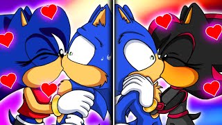 SONICA amp SHADINA KISSED MOVIE SONIC  Sonic Comic Dub Compilation [upl. by Dosh]