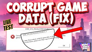 HOW TO FIX ERRSYSFILELOAD CORRUPT GAME DATA IN GTA V  MODS 2024 [upl. by Nyrrek86]