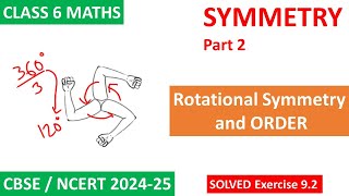 Symmetry PART 2 of 2 Class 6  Chapter 9 NCERT Math  Solved Exercise 92 [upl. by Llemhar]