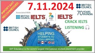 BRITISH COUNCIL IELTS LISTENING PRACTICE TEST 2024  7112024 [upl. by Key]