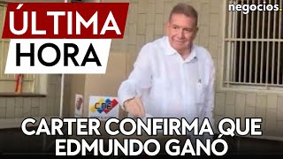 ÚLTIMA HORA I Centro Carter confirma que Edmundo González ganó las elecciones con el 60 de votos [upl. by Morgenthaler]