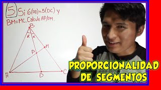 PROPORCIONALIDAD DE SEGMENTOS  Ejercicios Resueltos 5  GEOMETRÍA  MATEMÁTICAS [upl. by Mella721]