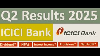 ICICI Bank Q2 Results 2025  ICICI Bank results  ICICI Bank share latest news  ICICI Bank [upl. by Lamb]