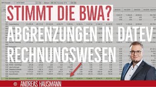 Stimmt die BWA Abgrenzung in DATEV Rechnungswesen [upl. by Jesh]