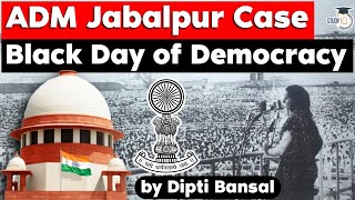 ADM Jabalpur Case explained  Darkest hour in Indian judicial history  Rajasthan Civil Judge exam [upl. by Zweig]