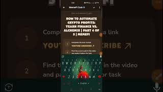How to Automate Crypto Profits Yearn Finance vs Alchemix  Part 4 of 5  MemeFi [upl. by Adila]