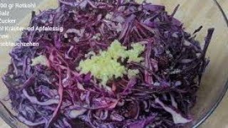 Knackiger RotkohlSalat auf Vorrat zubereiten Einfach und lecker Salat Rezept [upl. by Ardnasyl650]