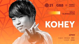 Kohey 🇯🇵  GRAND BEATBOX BATTLE 2021 WORLD LEAGUE  Solo Elimination [upl. by Keyek]