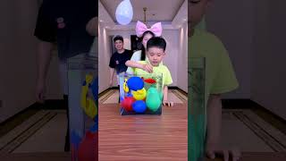 Balloon Popping Challenge Its So ExcitingFunnyfamily Partygames Funny Shorts [upl. by Aehsa]