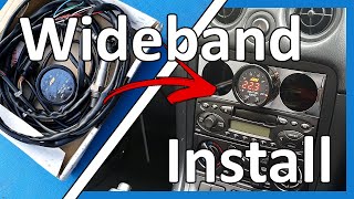 How to Install an AFR Gauge and Wideband Sensor AEM Series X NBNBFL  Supercharging the MX5 Ep 08 [upl. by Hahnert936]