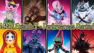 Masked Singer Season 5 Episode 7  Performances Ranked [upl. by Nylde900]